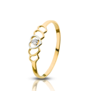 Dámsky prsteň v žltom zlate