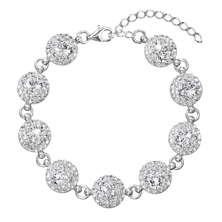 Strieborný náramok so Swarovski kryštálmi